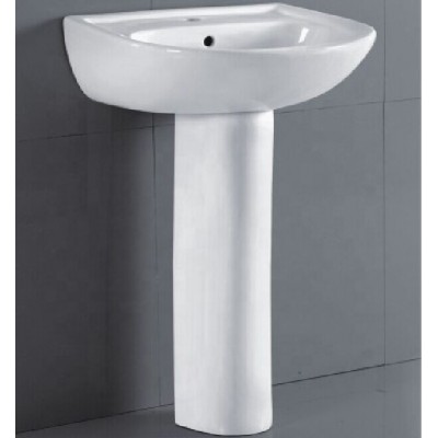 Hot sale European standard CE approved cheap Ceramic pedestal Hand Wash Basin