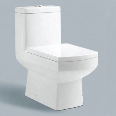 One piece ceramic white color washdown flush toilets manufactures